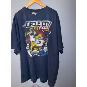 Vintage 1999 Circle City Classic Tultex T-Shirt 3XL Hampton vs Southern Navy